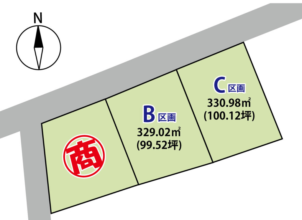 佐久市田口　３区画分譲