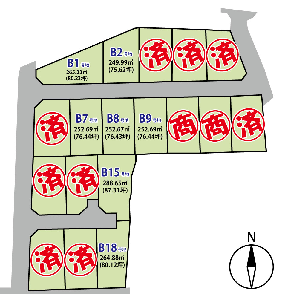 佐久市塚原　18区画分譲地