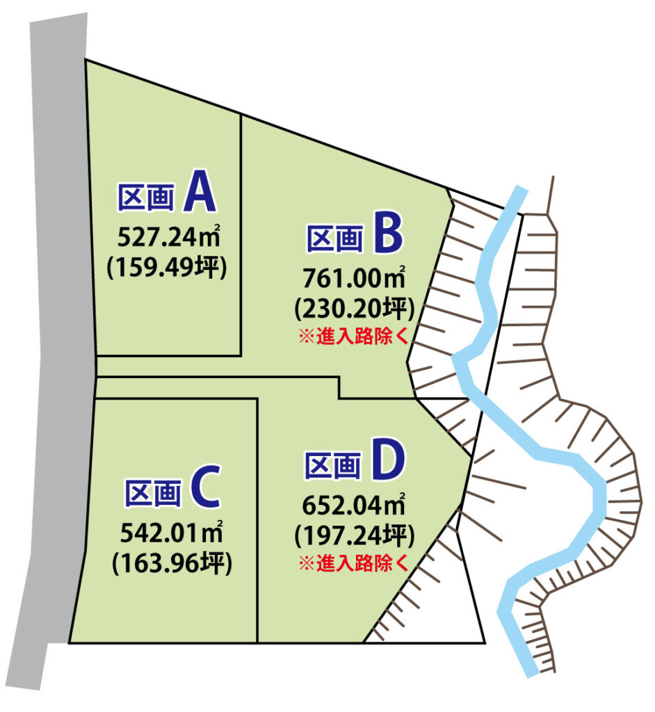 御代田町大字馬瀬口　4区画分譲　